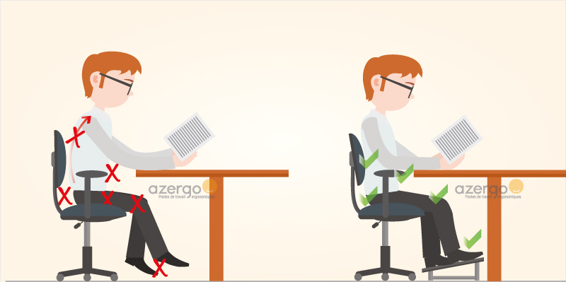 Utiliser un repose-pieds pour améliorer son confort de travail