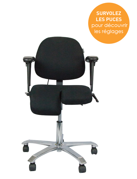 Siège 2300 Arthrodèse - Assise dissociée pour compenser douleurs des membres inférieurs
